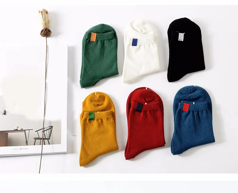 Hot sale women's socks short Korean fashion autumn casual comfortable solid womens socks Explosion models Female Thermal Warm Socks