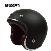 BEON FIBERGLASS moto vintage motorcycle helmet retro casco jet half scooter helmet capacete casque Size M L XL ECE approval