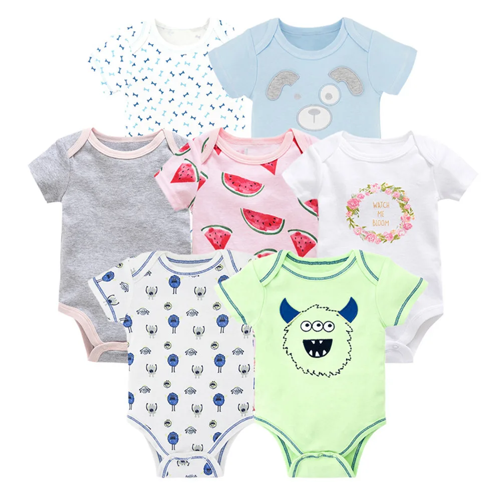 

7pcs/set Newborn Boy Photography Props New Baby Girl Clothes Cotton Baby Bodysuits bebe Clothes Body for Infants New 0-2 Year