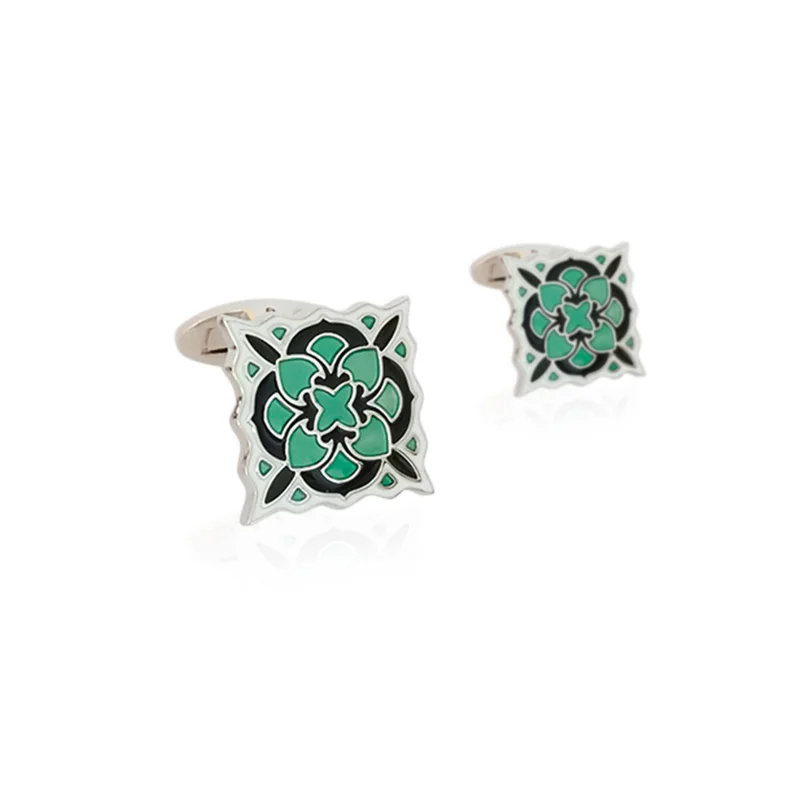 

Men Unique Shirt Flower Cufflinks For Business Mens Elegant Brand Suit Wedding Cuff Button Quality Copper Gemelos Cuff links