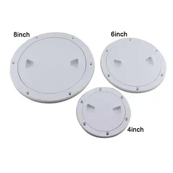 

4/6/8inch ABS Round Hatch Cover Deck Plate Non Slip Screw Out White Anti-corrosive Access Deck Plate for Boat Yacht Marine