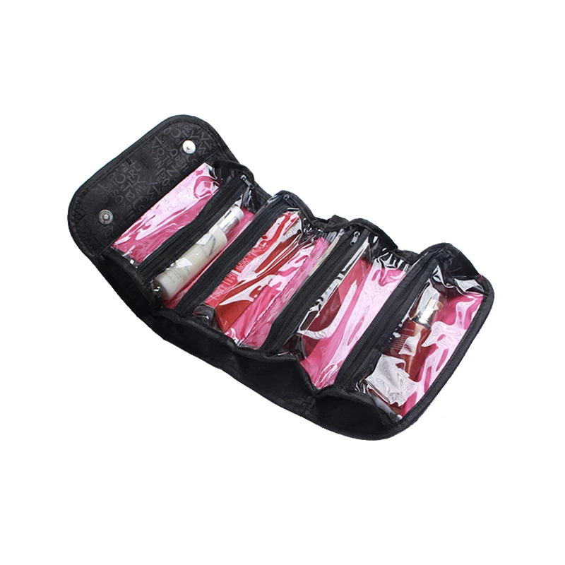 السفر ماجيك أضعاف غلق بمشبك أربعة طبقة التجميل حقيبة مجوهرات المنظم أكياس النساء الرجال كسول الجمال Neceser أدوات الزينة المكياج الحقيبة حالة