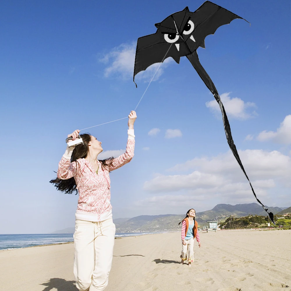 لطيف الخفافيش طائرة ورقية للأطفال والكبار في الهواء الطلق الرياضة سطر واحد تحلق طائرة ورقية مع 30 m خط الطيران تحلق طائرة ورقية تحلق أقراص