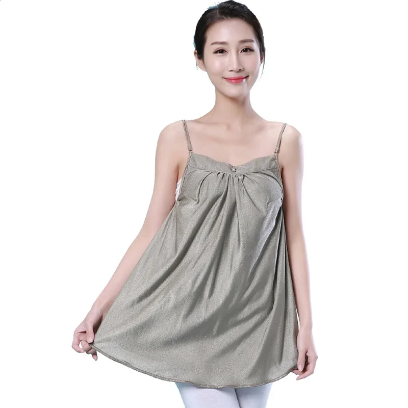 

Radiation Protection Suits Maternity Silver Fiber Jumper Skirt Prevents Computer Radiation Pregnant Women Clothing Iscomfortable