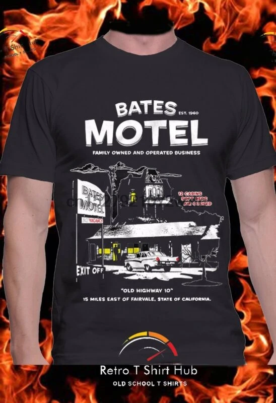 

PSYCHO BATES MOTEL HORROR Movie Retro MEN'S & WOMEN'S T SHIRT