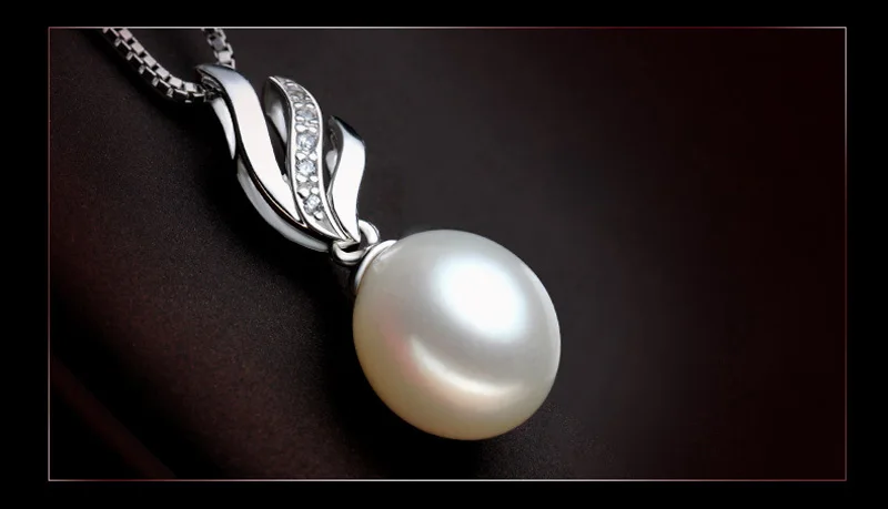 Простое Элегантное ювелирное изделие из стерлингового серебра, модное ожерелье с натуральным пресноводным черным жемчугом, подвески для женщин, белый/розовый/фиолетовый/серый