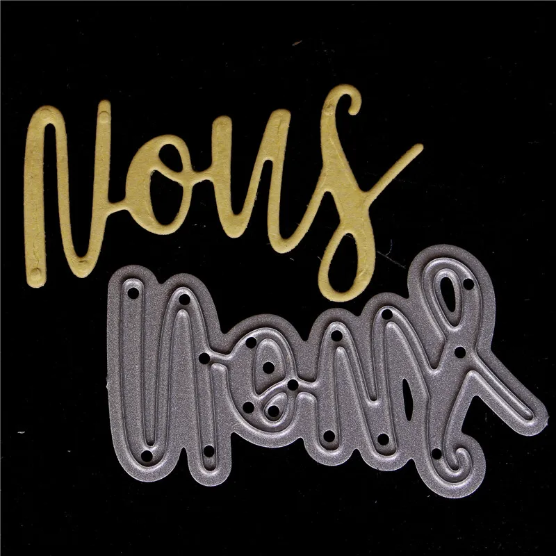 

French word Metal Cutting Dies for Diy Scrapbooking Die Cut New 2018 Cuts for Paper Card Making Craft Embossing I love you