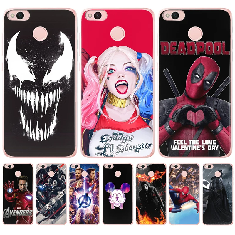 Чехол для телефона Xiaomi Redmi 4X 4A 5A 5 Plus Note 3 4 Prime 6 Pro 6A 7 marvel joker venom deadpool роскошный чехол