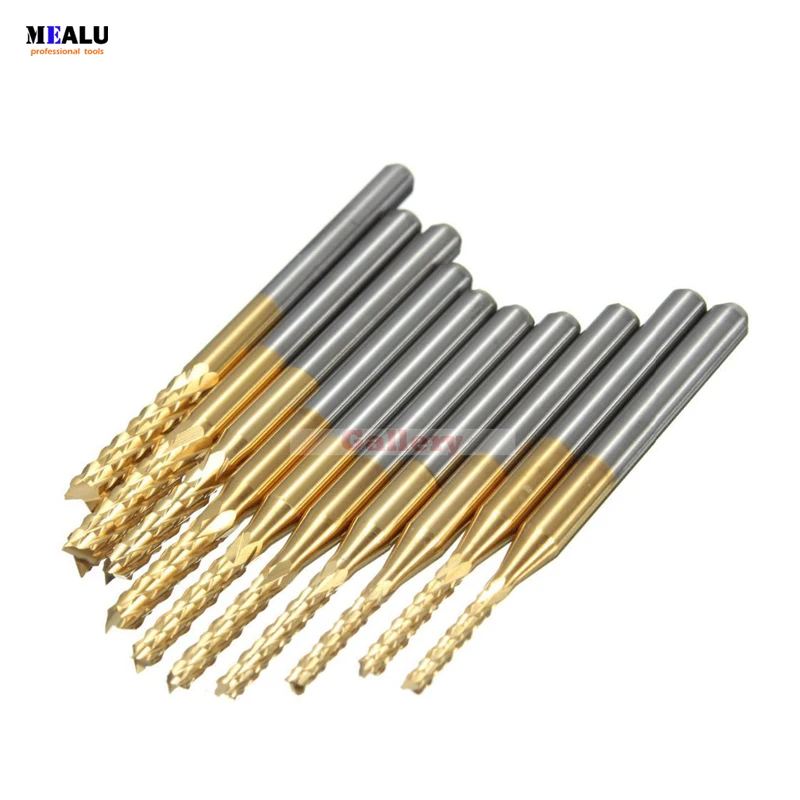 

10 Pcs 1.5mm-3 175 Mm Carbide End Mill Engraving Bits for Cnc Rotary Burrs 3 Grinder Gear Milling Cutter 1 Mill Grinder