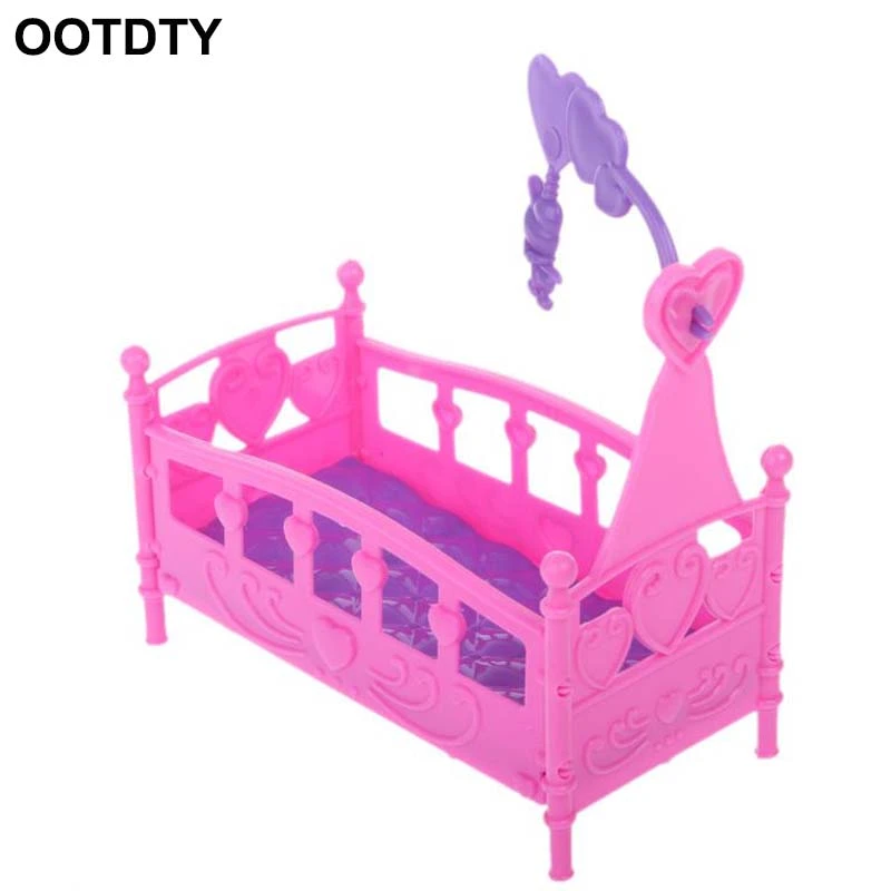Cuna de balancín para niñas, muebles de juguete para Kelly, accesorios de la muñeca Barbie, juguete para regalo, Baby Shower|Muñecas| - AliExpress