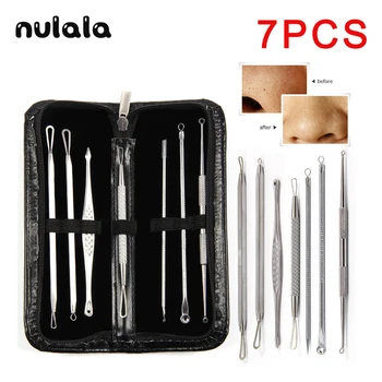 NULALA 2/3/5/7pc set Blackhead Whitehead Remover Needle Kit Blemish Acne Pimple Extractor Makeup Tools