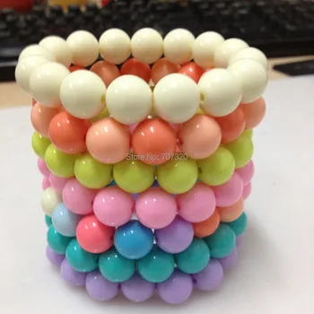 

12 bracelets/lot wholesale cheap promotion candy colour Handmade Jewelry love resin Beads Stretch Bracelets free ship