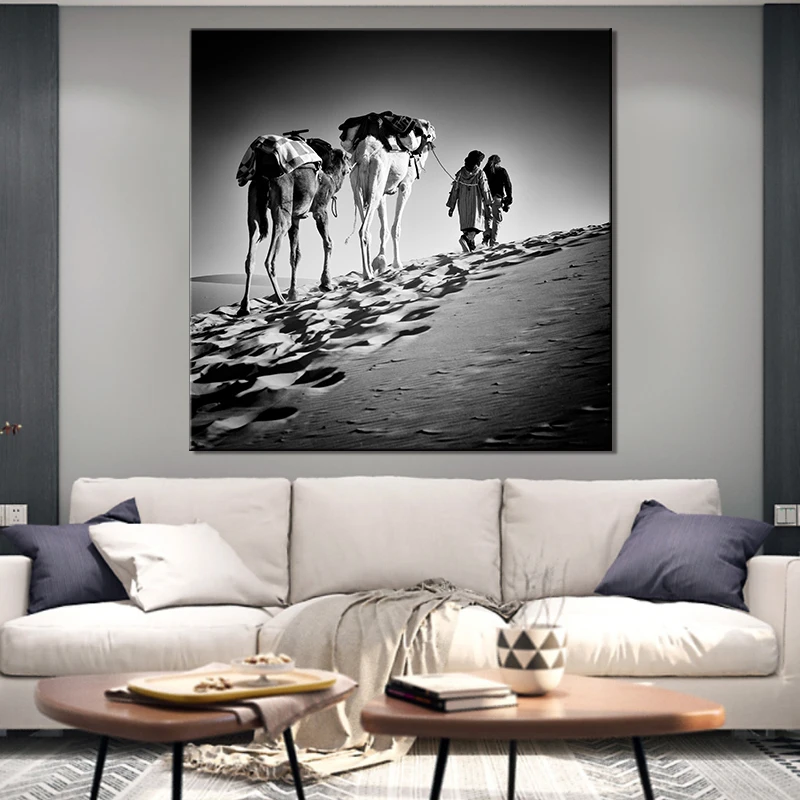 

Desert and Camel Poster Wall Art Canvas Painting Wall Pictures for Living Room Home Decor Nordic Decoration Art Print