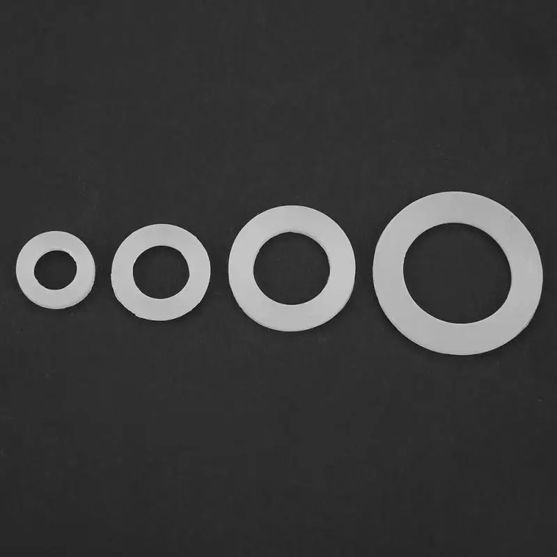 12 шт 4 размера плоские прокладки уплотнительное кольцо белые силиконовые