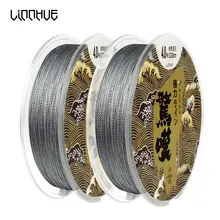 LINNHUE 4 стенда 100 м японская мультифиламентная супер прочная Pe плетеная леска японская сырая шелковая морская Рыболовная Снасть