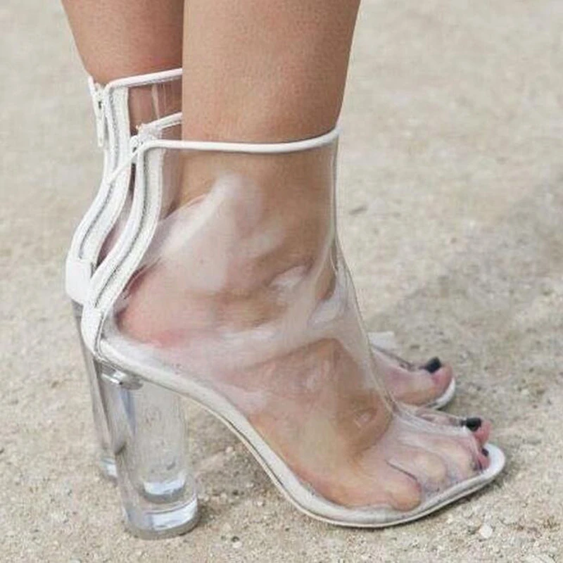 clear plastic booties
