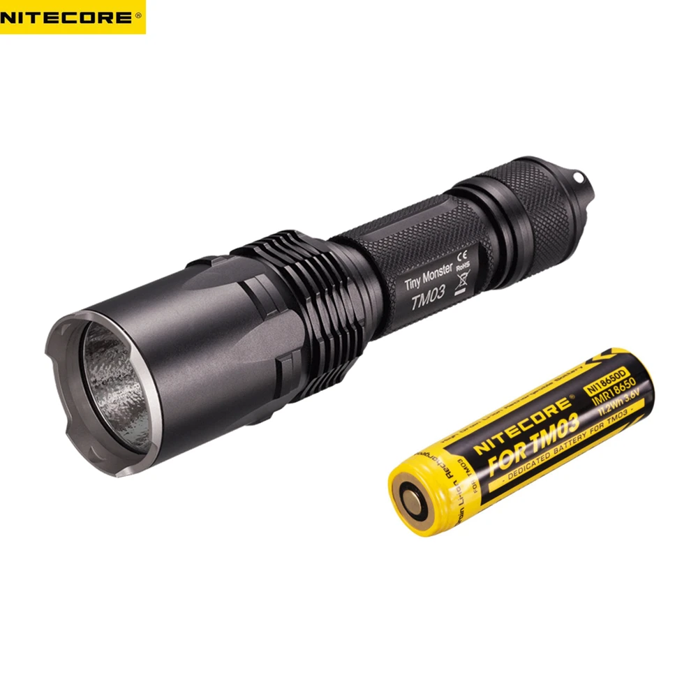 Тактический фонарик NITECORE TM03 TM03 ультратонкое естественное освещение CRI CREE XHP70 светодиодный max.2800LM 289 м дальний бросок тактический фонарь+ батарея для поиска