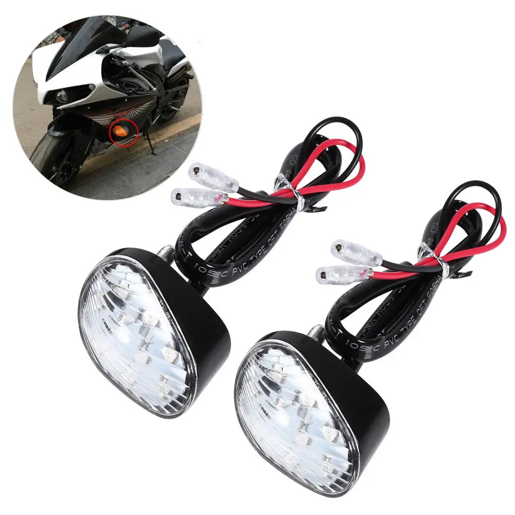 2pcs/set  Amber LED Turn Signal Indicator Light Flush Mount For  YZF R1 R6