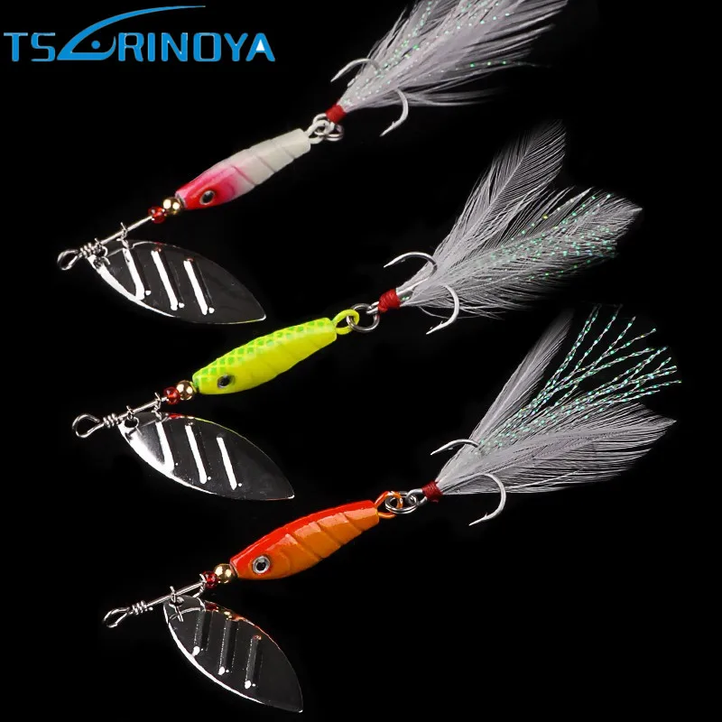Buy Tsurinoya 7cm10g 3Pcs/lot Spinnerbait Spoon Lures