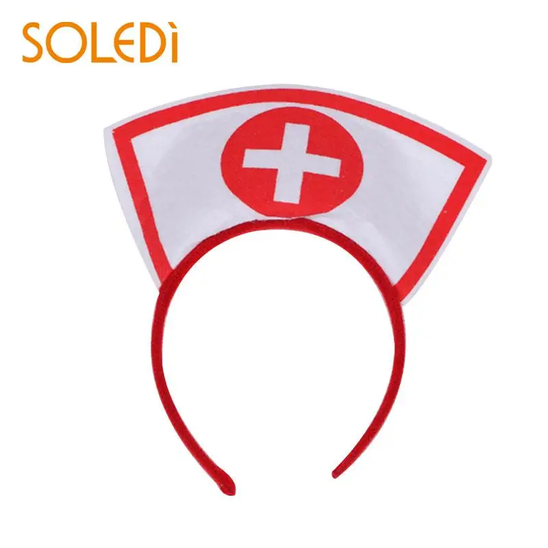 

Halloween Costume Naughty Nurse Hat Headband Fancy Dress Up Cosplay Hairband
