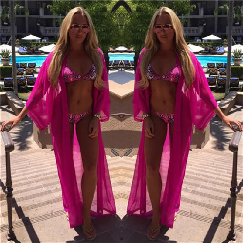 931 49 De Réductiontaille Unique Plage Sorties Couvrir Mousseline De Soie Robe Plage Couleur Bonbon Caftan Robe Pareos Pour Femmes Plage Tunique