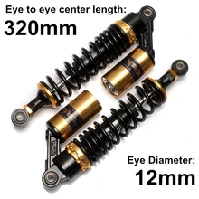 Universal 320mm 12.5 Motorcycle Air Shock Absorber Rear Suspension For Yamaha Motor Scooter ATV Quad Dirt Bike Gold&Black D15 universal 12 5 320mm motorcycle air shock absorber rear suspension for yamaha motor scooter atv quad black blue silver red