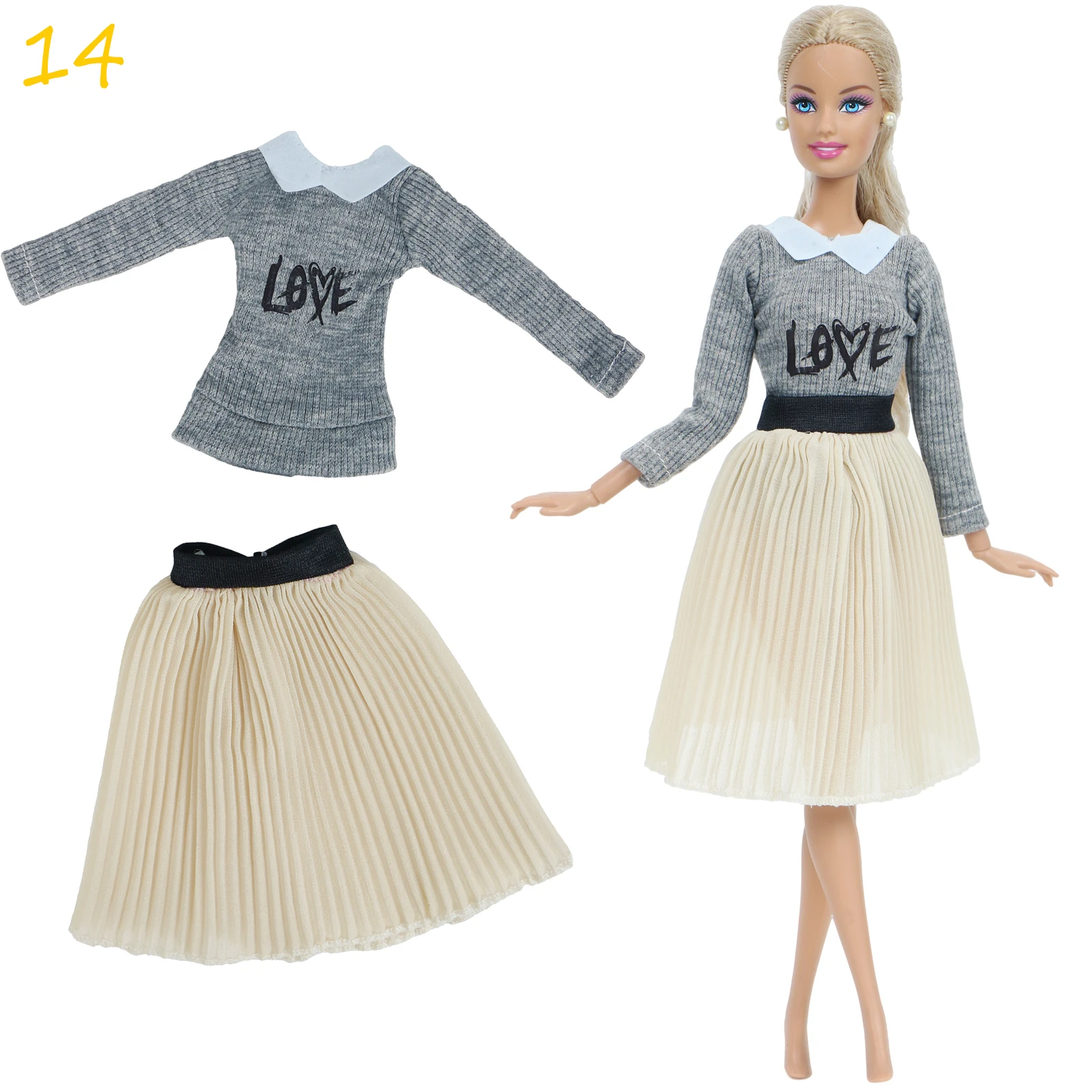 Handmade Doll Dress For Barbie Doll Dating Princess Short Gown Skirt Daily  Pants Tops Fashion Doll Clothes Accessories Toys