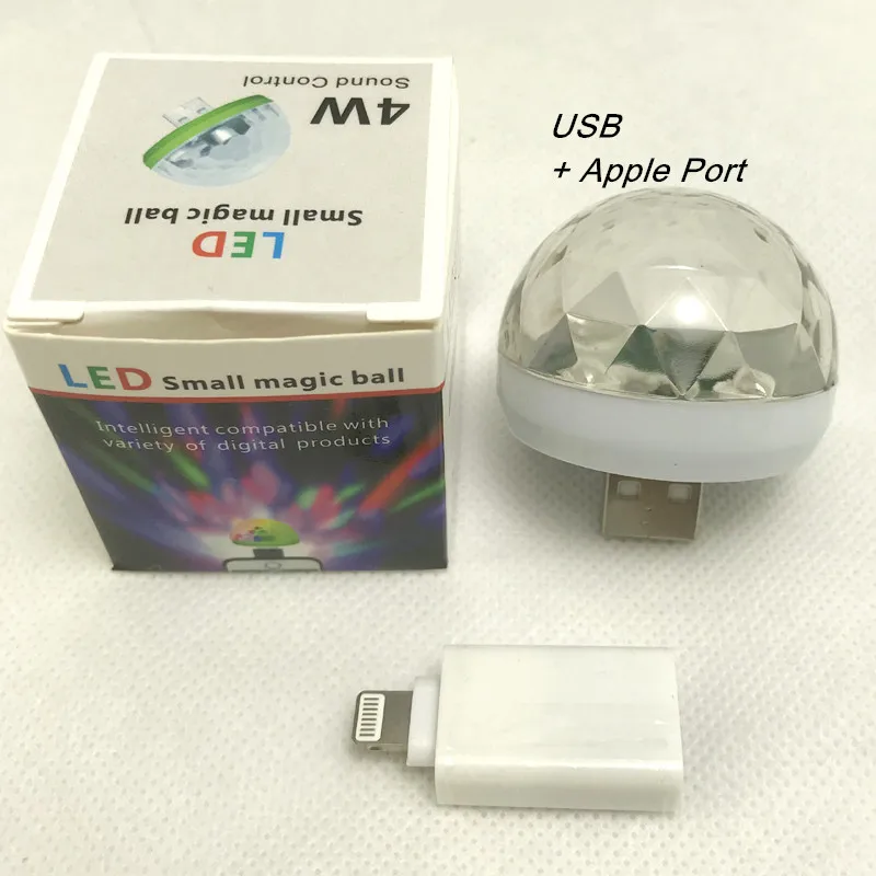 white USB Plus apple port stage lights