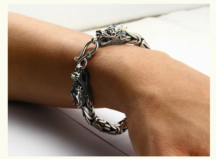 Tangan 990 Pria Dragon Gelang Murni 3