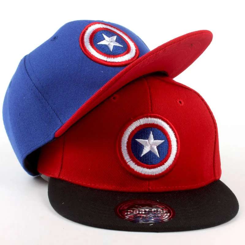 Для маленьких мальчиков девочек шляпа с Микки Маусом уши Капитан Америка Кепки аксессуары для малышей Детская шляпа, бейсбольная кепка хип-хоп Шапки Snapback От 2 до 8 лет