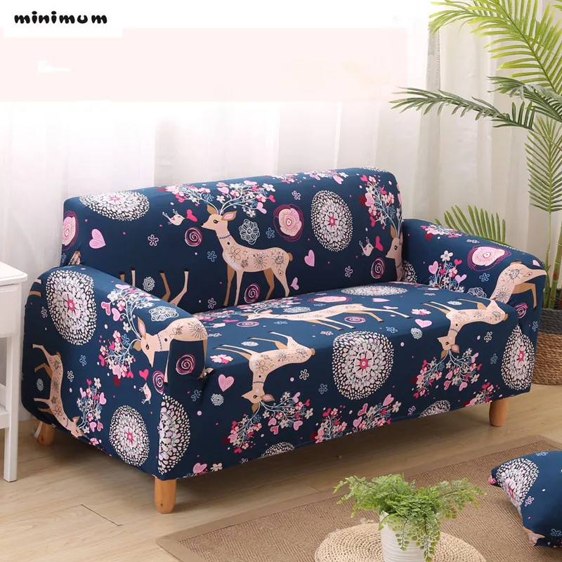 

universal Sofa cover all inclusive combination Non-slip full coverage elastic sofa cover Christmas bucks pattern sofa cushion