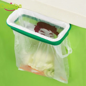 

Delidge 1 pc Kitchen Trash Bracket Plastic Cupboard Door Back Hook Bracket Trash Garbage Bag Garbage Bag Storage Rack Shelf