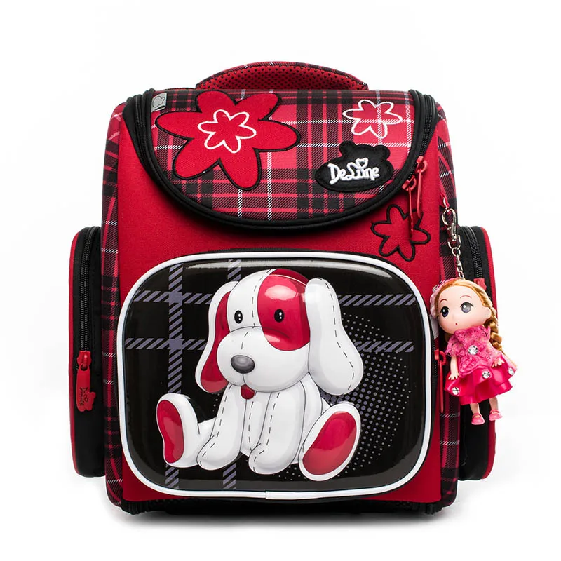 Delune Брендовая детская ортопедическая школьная сумка для мальчиков и девочек водонепроницаемый складной рюкзак для начальной школы EVA Mochila Infantil класс 1-3 - Цвет: A3-140