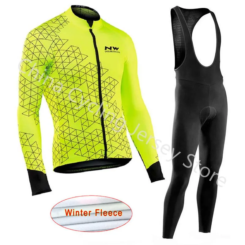 

NW Winter Thermal Fleece Cycling Jerseys Long Sleeve MTB Bicycle Rock Racing Bike Clothes Cycling Clothing Ropa Ciclismo A07