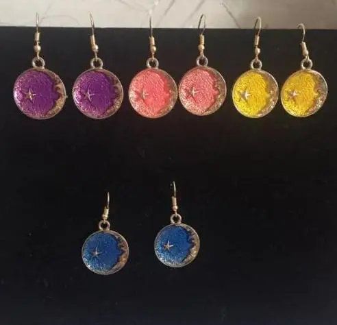 e 0206 1Par2018 New Star Girl Moon Earrings Dream Moon ...
