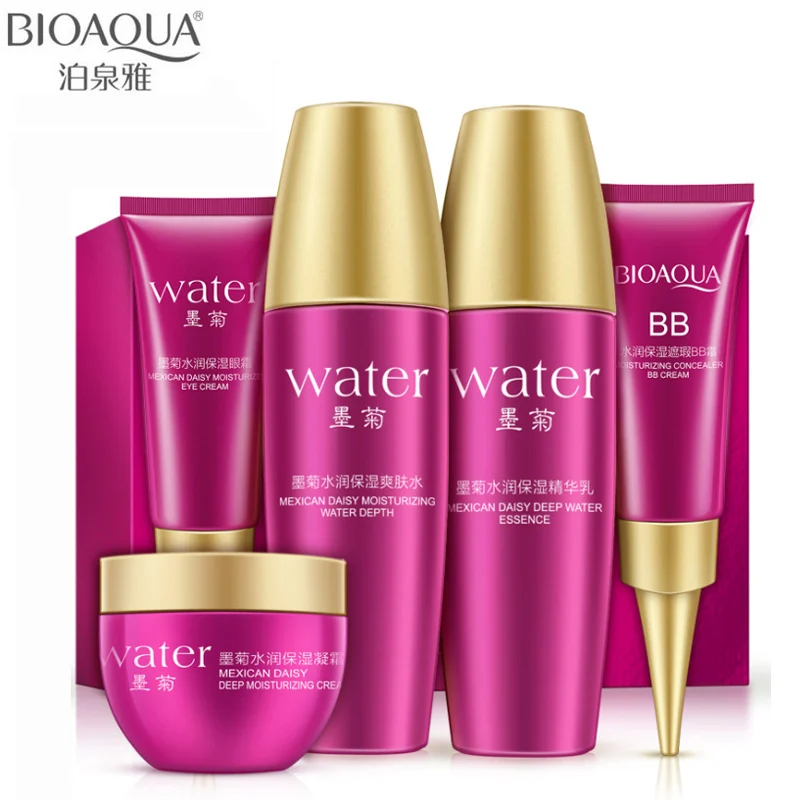 

BIOAQUA Brand Skin Care Set Chrysanthemum Moisturizing Anti Aging Essence Serum Liquid + Eye Cream + Lotion+Day Cream + BB Cream