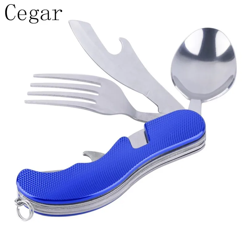 Outdoor Camping Picnic Tableware Set Multi functional Spoon Fork knife