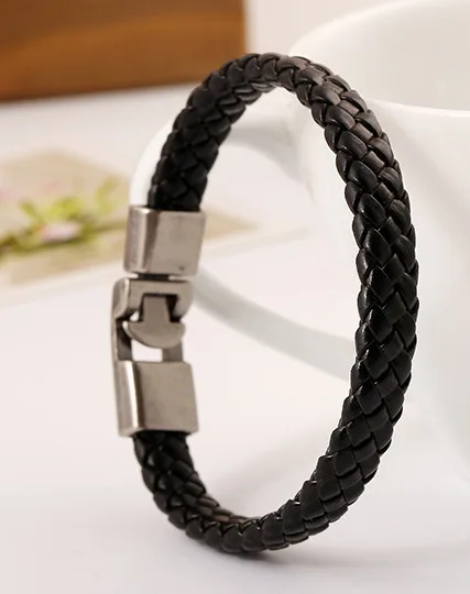 

New Arrival! Fashion Retro Handmade Leather Bracelet For Women Men Black Retro Leather Bracelet Jewelry Bracelet Christmas Male