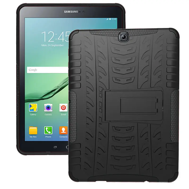 JETech 3320- Funda para Samsung Galaxy Tab S2 9,7 Carcasa con Soporte Función Negro Auto-Sueño/Estela 