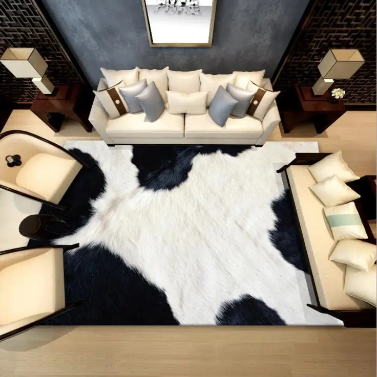 Nordic style Large Size Flannel Area Rug Animal Imitation Leopard Living Room Bedroom Carpet Blanket Soft Blanket floor Mat