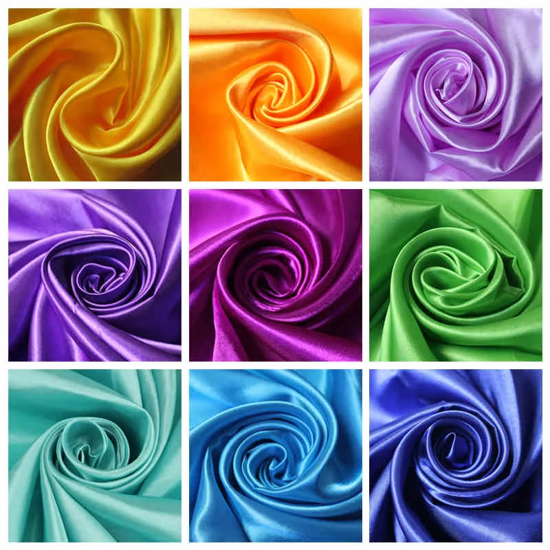 1.5m*1m Bright Solid Color Satin Fabric Satin Fabric Dress Silk Dress Five Satin Gift Box Lining