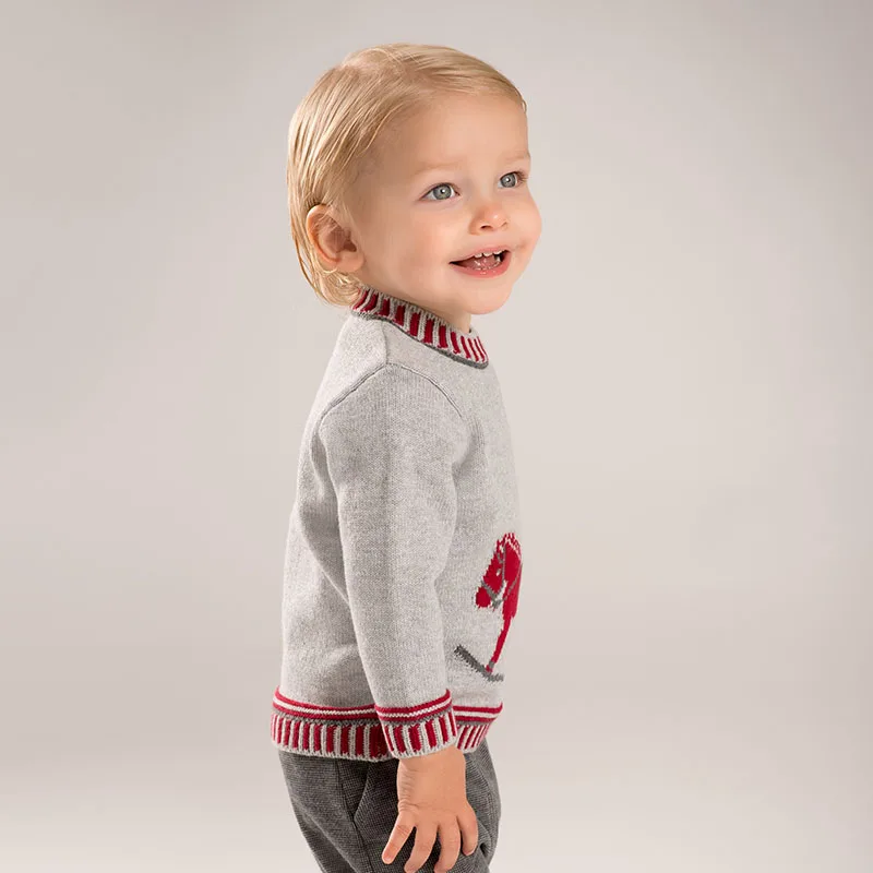 DB5902 dave bella/осенний хлопковый пуловер для маленьких мальчиков, свитер, красивая одежда, вязаный свитер для малышей