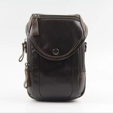 Натуральная кожа Для мужчин Многофункциональный 5," Телефон Чехол Повседневное Малый Crossbody сумка Винтаж пояс Сумка крюковый набор