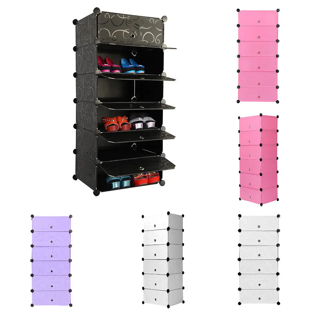 

6 Levels Cabinet Storage Wardrobe Wine Rack Shoe Holder Organizer Shoe Storage Closet Shoe Cabinet Closet Storage