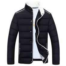 Стеганая куртка мужские парки зимняя куртка мужская хлопковая стеганая повседневная одежда пальто ветрозащитные пальто Campera Hombre плюс размер HJ377