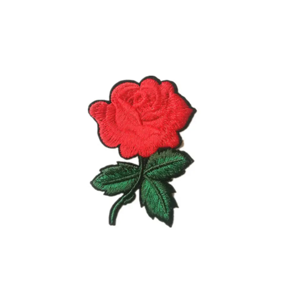 4 цвета, элегантная красная роза, вышивка, аппликация, нашивка, сделай сам, стикер для одежды, шитье, ремесло, декоративные нашивки