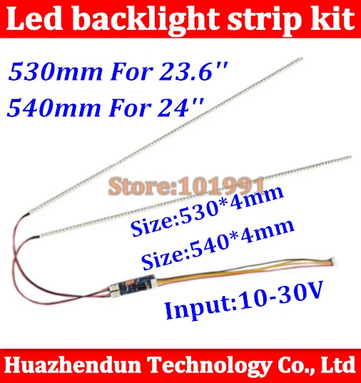 

5pcs 23.6" 530mm 5pcs 540mm 24" Adjustable brightness led backlight strip kit,Update inch LCD ccfl panel to LED backlight