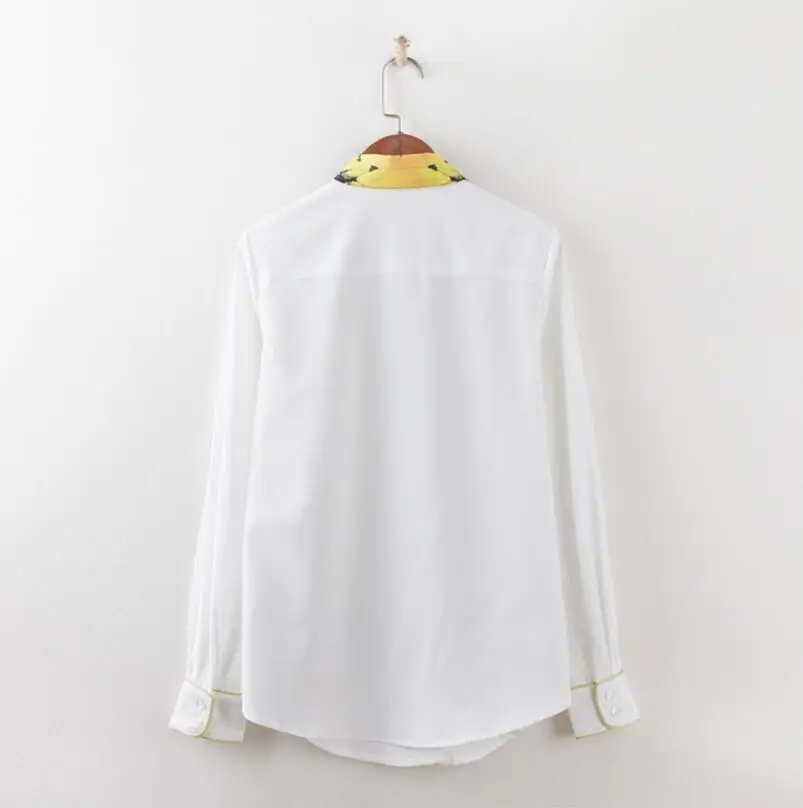 Изготовленная на заказ ретро элегантная и нежная рубашка с воротником и принтом бабочки