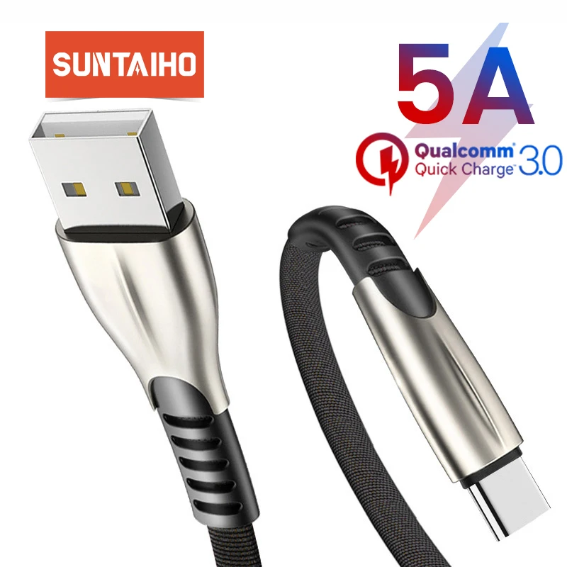 Suntaiho 5A USB Type C for Xiaomi Mi 9 Redmi note5 note 7 USB C Cable Galaxy note9 S10 S9 Quick Charging Cable for Huawei mate20 Suntaiho 5A USB Type C for Xiaomi Mi 9 Redmi note5 note 7 USB C Cable Galaxy note9 S10 S9 Quick Charging Cable for Huawei mate20