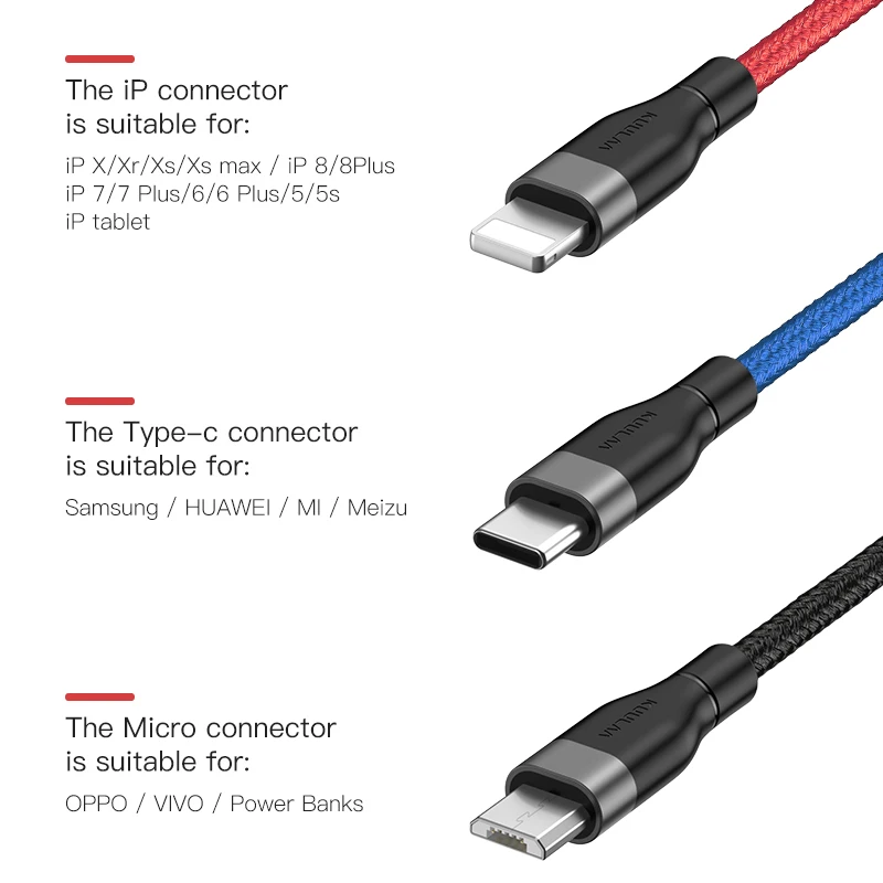KUULAA 3 في 1 كابل يو اس بي للهاتف المحمول المصغّر usb نوع C كابل الشاحن ل فون كابل شحن سريع المصغّر usb C شاحن الحبل KUULAA 3 في 1 كابل يو اس بي للهاتف المحمول المصغّر usb نوع C كابل الشاحن ل فون كابل شحن سريع المصغّر usb C شاحن الحبل